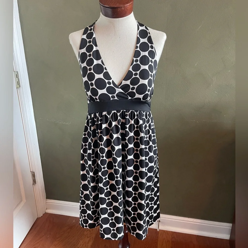 INC international Concepts sleeveless black/white polka dotted dress Size S - Picture 1 of 6